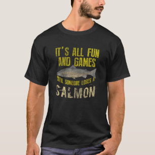 Camiseta Salmão Engraçado Pesca Água Doce Peixe Água Salgad