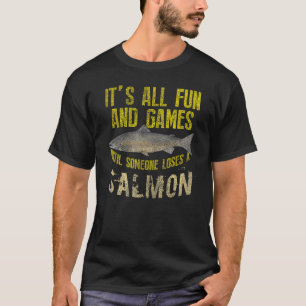 Camiseta Salmão Engraçado Pesca Água Doce Peixe Salgado An