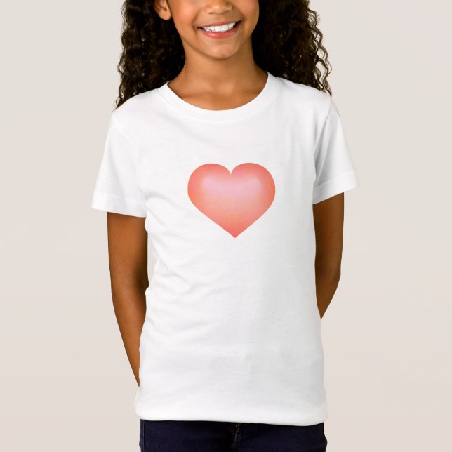 Camiseta Salmão Fade Heart (Frente)