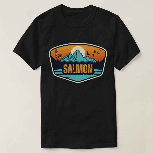 Camiseta Salmão, Idaho (Frente do Design)