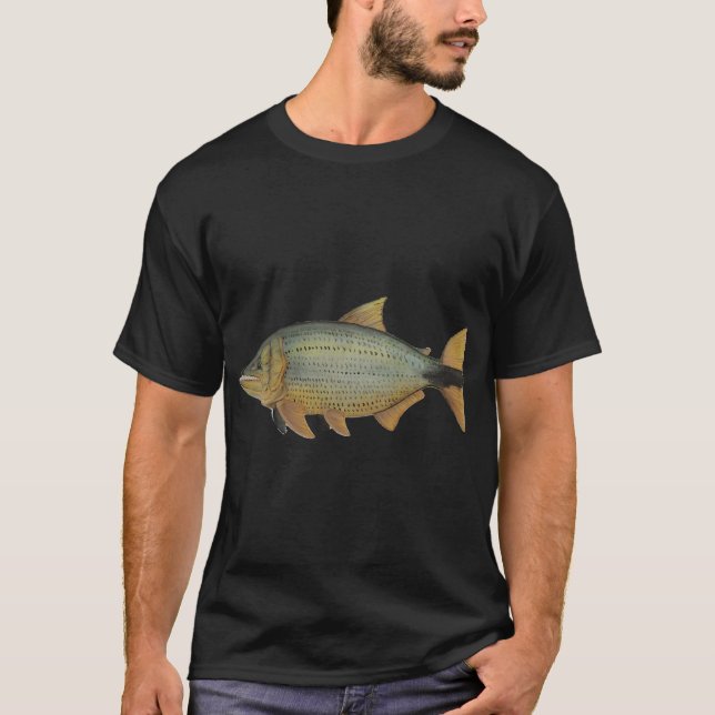 Camiseta Salminus maxillosus peixe aquarela (Frente)