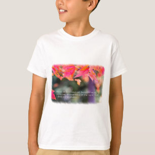 Camiseta Salmo 16:8 nas folhas de outono