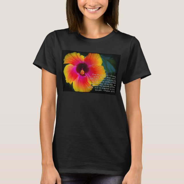 Camiseta Salmo 27:4 sobre as Mulheres Negras" (Frente)