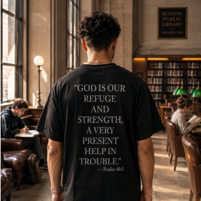 Camiseta Salmo 46:1 Deus É Nosso Refúgio e Força (Criador carregado)
