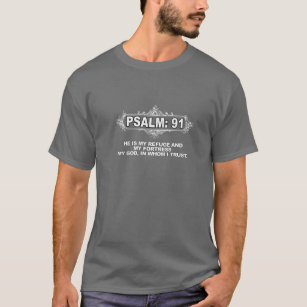 Camiseta Salmo 91 Presentes Religiosos na Bíblia Cristã