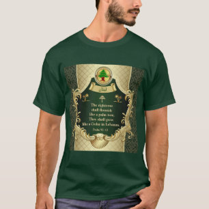 Camiseta Salmo 92:12 Igreja Maronita Cedro do Líbano