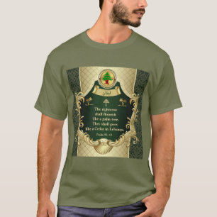 Camiseta Salmo 92:12 Igreja Maronita Cedro do Líbano Camise
