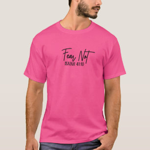 Camiseta Salmo da Escritura de Jesus Isaías 4110 Medo Igrej
