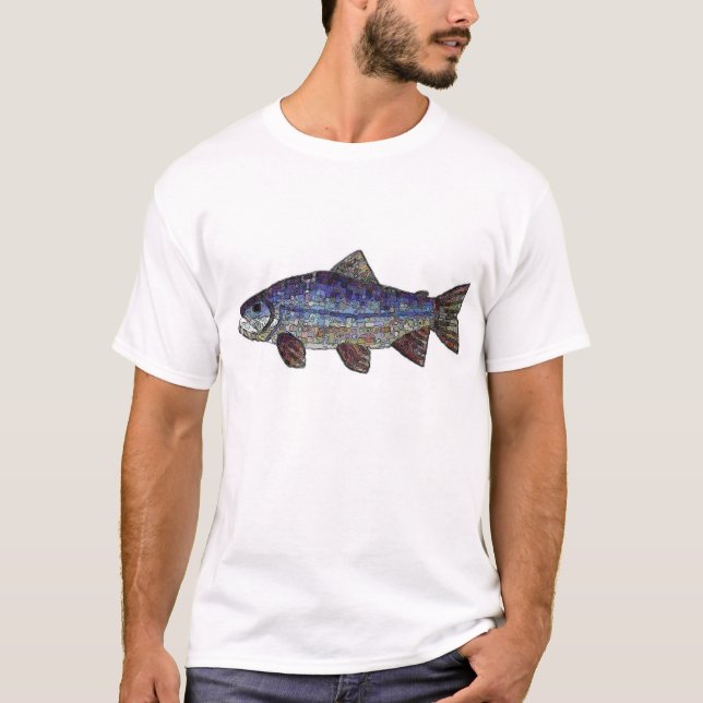 Camiseta Salmões azuis (Frente)
