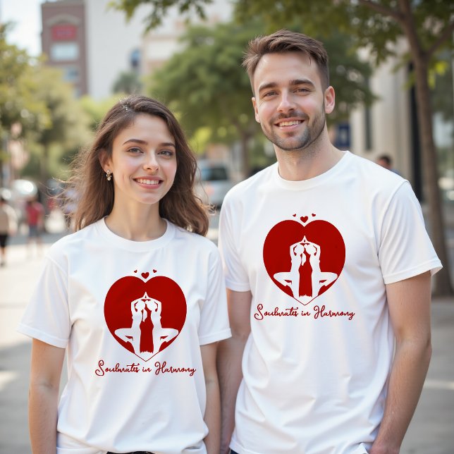 Camiseta Salmões em Combinação de Casais de Harmonia (Criador carregado)