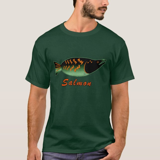 Camiseta Salmões no t-shirt do estilo (Frente)