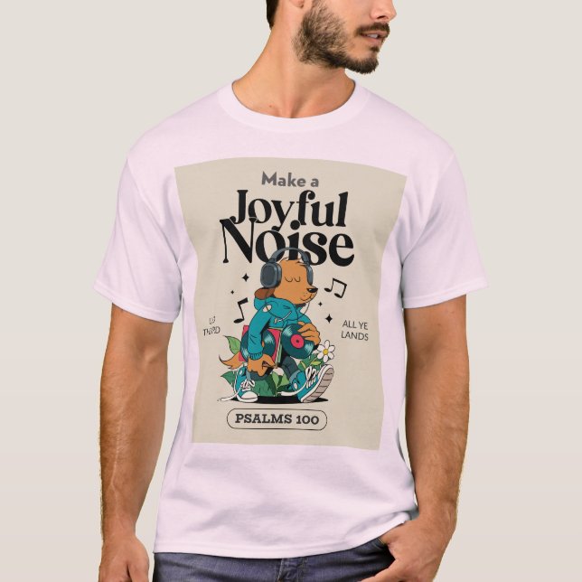 Camiseta Salmos 100 Faça um barulho alegre ao Senhor (Frente)