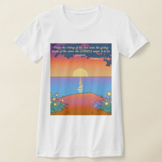 Camiseta Salmos 113:3 T-Shirt Ajustado Slim Cristão
