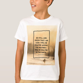 Camiseta Salmos 46:10 KJV Fique Calmo Versículo Bíblico Cri