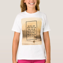 Camiseta Salmos 46:10 KJV Fique Calmo Versículo da Bíblia C