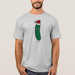 Camiseta Salmoura de aneto do Natal que veste um chapéu do