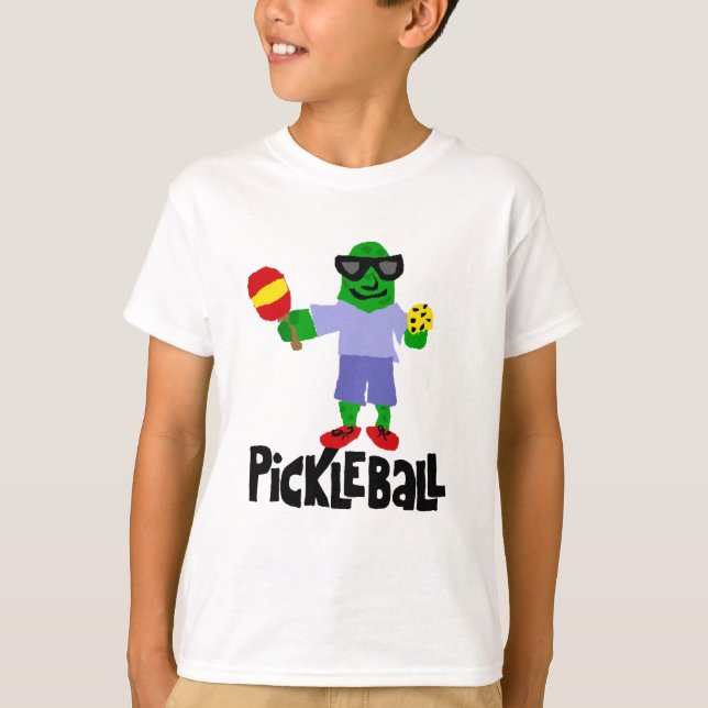 Camiseta Salmoura engraçada com pá de Pickleball (Frente)