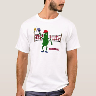 Camiseta Salmoura engraçada que joga Pickleball com arte