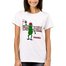 Salmoura engraçada que joga Pickleball com arte