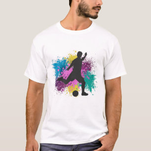 Camiseta Salpicos de Cor Grungy de Futebol