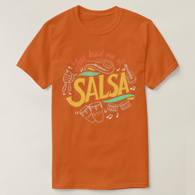 Camiseta Salsa Dance Love Salsa Dance Dancer Dançando Prese (Frente do Design)