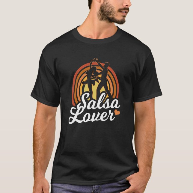 Camiseta Salsa Latino Dançarino Dançarino de Dança (Frente)