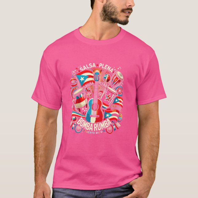 Camiseta Salsa Plena Bomba Rumba Puerto Rica Dance (Frente)