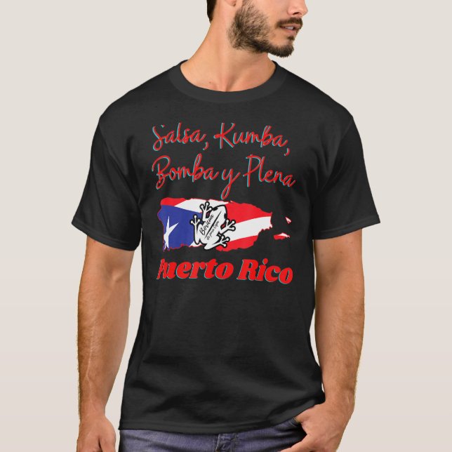 Camiseta Salsa Plena Bomba Rumba Salsa Dança para mim (Frente)