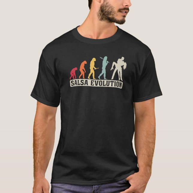 Camiseta Salsa Retro Vintage Salsa Evolution (Frente)