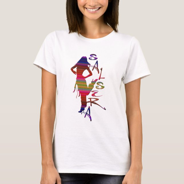 CAMISETA SALSERA - T-SHIRT DA SALSA COM A MENINA DE DANÇA (Frente)