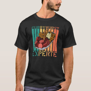 Camiseta salsicha Currywurst comida alemã Bratwurst grelhad