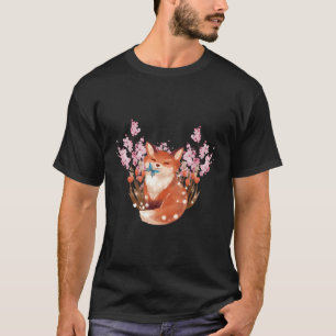 Camiseta Salsicha de Flores do Flor de Raposa Japonês Sakur