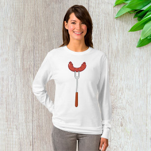 Camiseta Salsicha Grelhada em Garfo de Churrasco