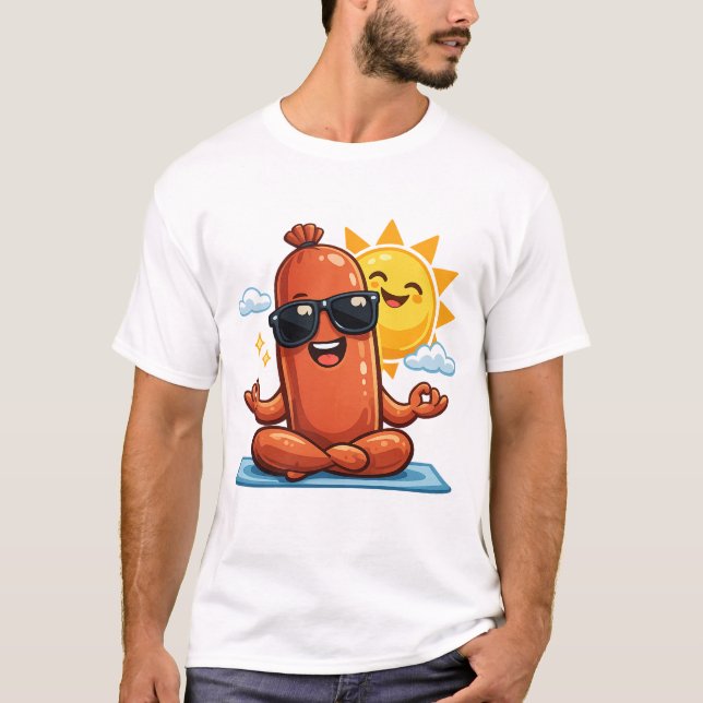 Camiseta Salsicha Yoga (Frente)