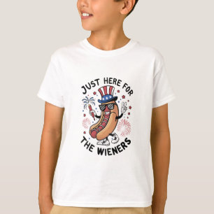 Camiseta Salsichas do Dia 4 de Julho EUA Bandeira Americana