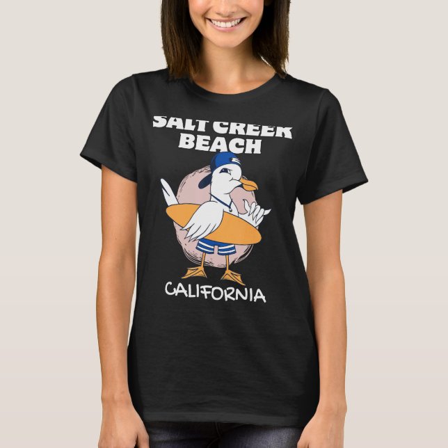 Camiseta SALT CREEK BEACH CALIFÓRNIA Surfing Retro Wave Vin (Frente)