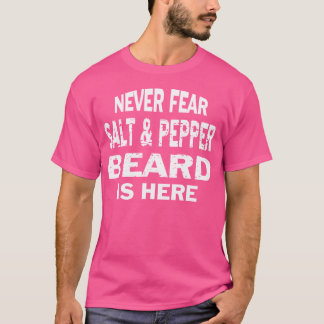 Camiseta Salt E Pepper Beard Cinza Cabelo Engraçado