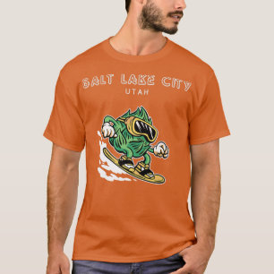 Camiseta Salt Lake City Utah Funny Snowboard Saltos