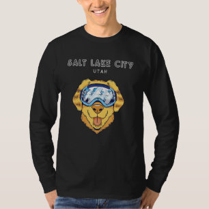 Camiseta Salt Lake City Utah - Óculos de Esqui de Cachorro 