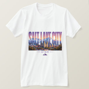 Camiseta Salt Lake City Utah Paisagem Montanhosa Viagem