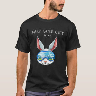 Camiseta Salt Lake City Utah USA Esqui e Snowboard Rabbit T