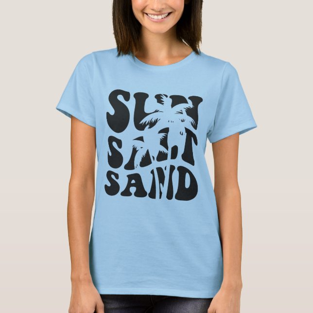 camiseta salt life, sol sal areia (Frente)