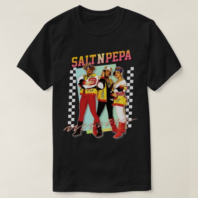 Camiseta Salt N Pepa 80s Design estético 1 (Frente do Design)