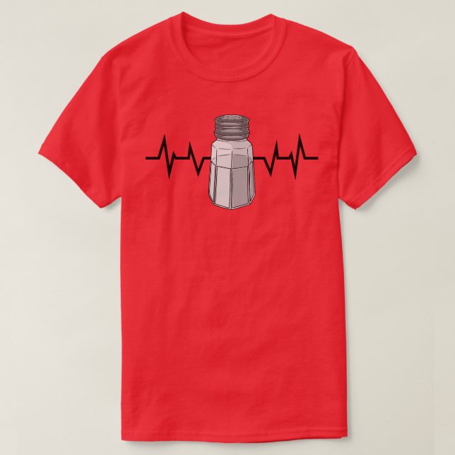 Camiseta Salt Shaker Salt Heart beat (Frente do Design)