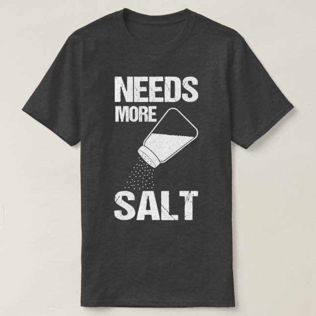 Camiseta Salt Shaker Salt Lovers Cozinhar Chef (Frente do Design)