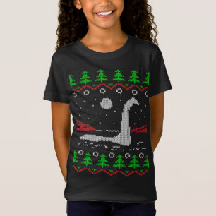 Camiseta Salta de Natal Feia do Monstro do Ness