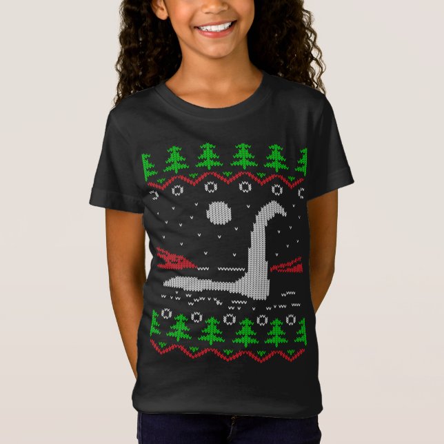 Camiseta Salta de Natal Feia do Monstro do Ness (Frente)