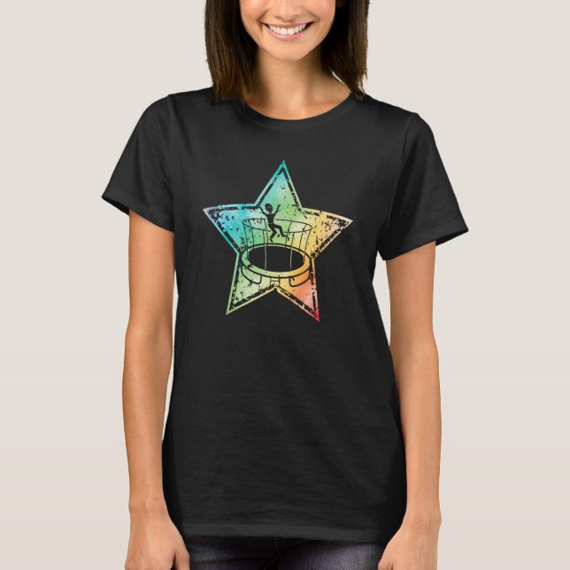 Camiseta Saltando no Trampolim Ginástica de Trampolim  5 (Frente)