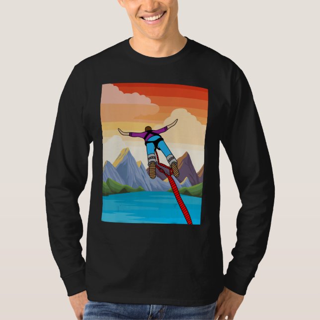 Camiseta Saltar de Bungee Jumping para a Liberdade (Frente)