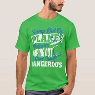 Camiseta Saltar de Carros é Perigoso Garota de Paraquedismo
